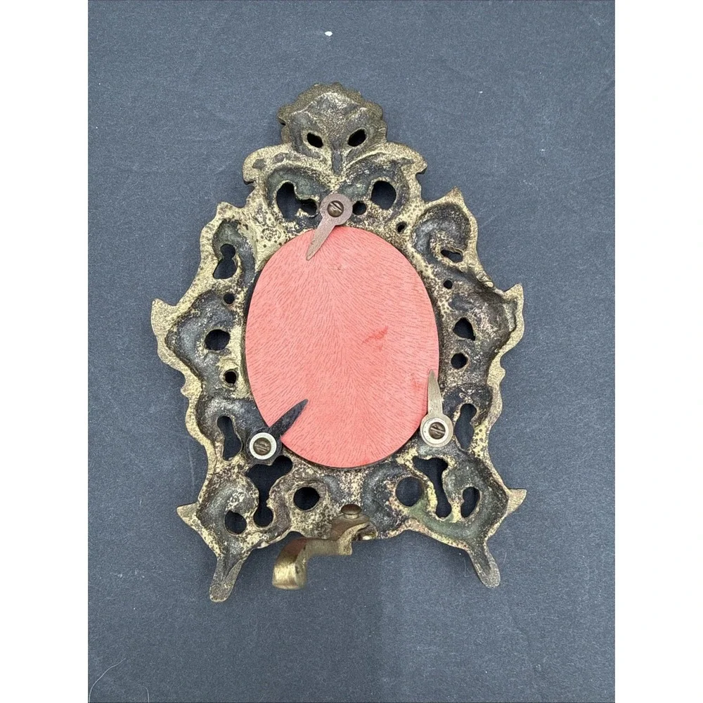 VTG Brass Art‎ Nouveau Intricate Ornate Easel Back Picture Frame